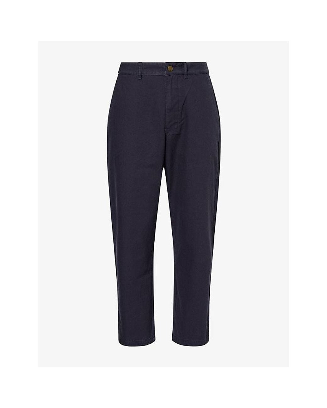 Barbour Blue Ursula Straight-Leg Cotton-Canvas Trousers for men