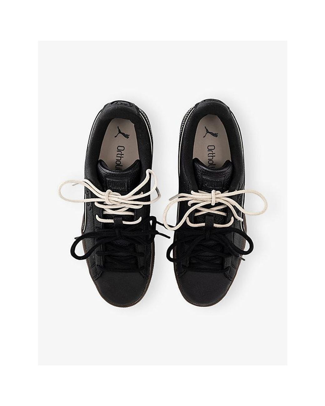 PUMA Black Suede Bloom Leather Trainers