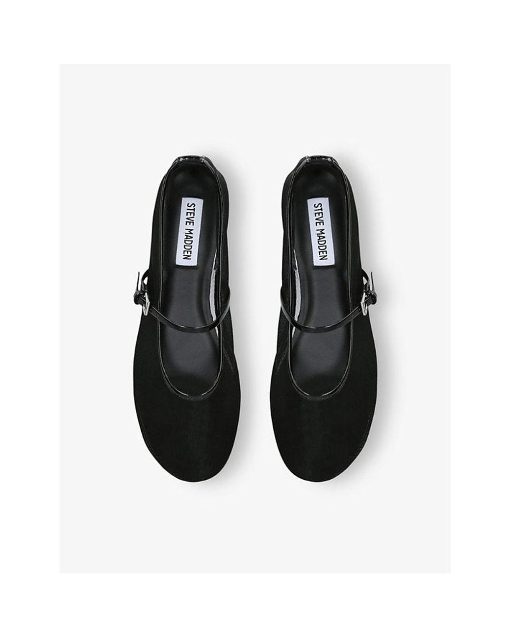 Steve Madden Black Mash Mesh Mary Jane Flats