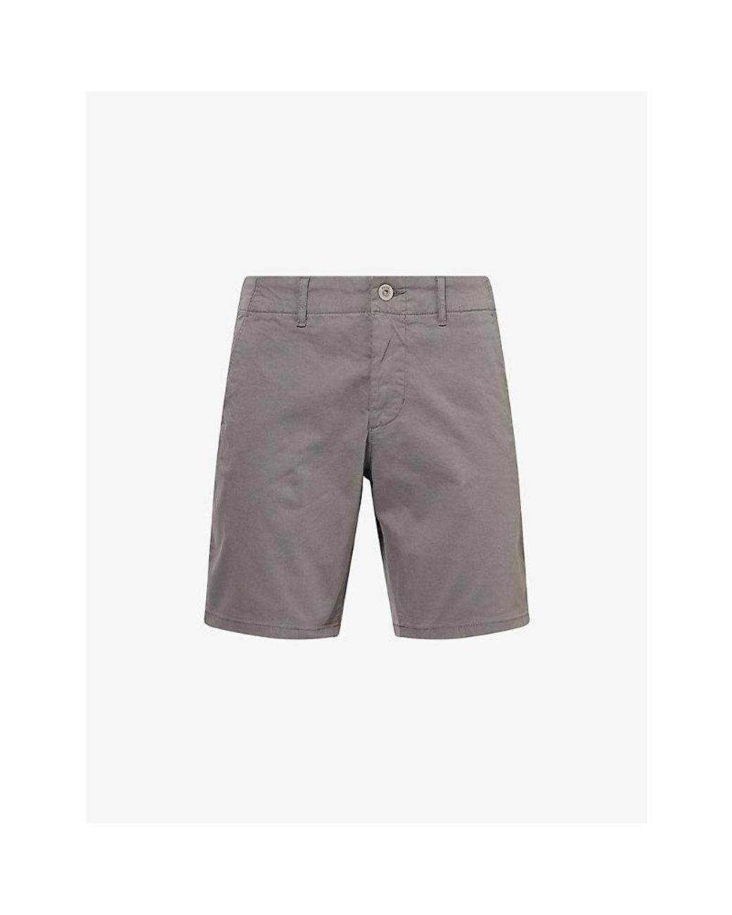 PAIGE Gray Phillips Stretch-Cotton Shorts for men