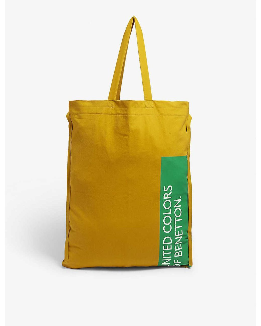 Benetton Large Canvas Tote Bag in Yellow | Lyst