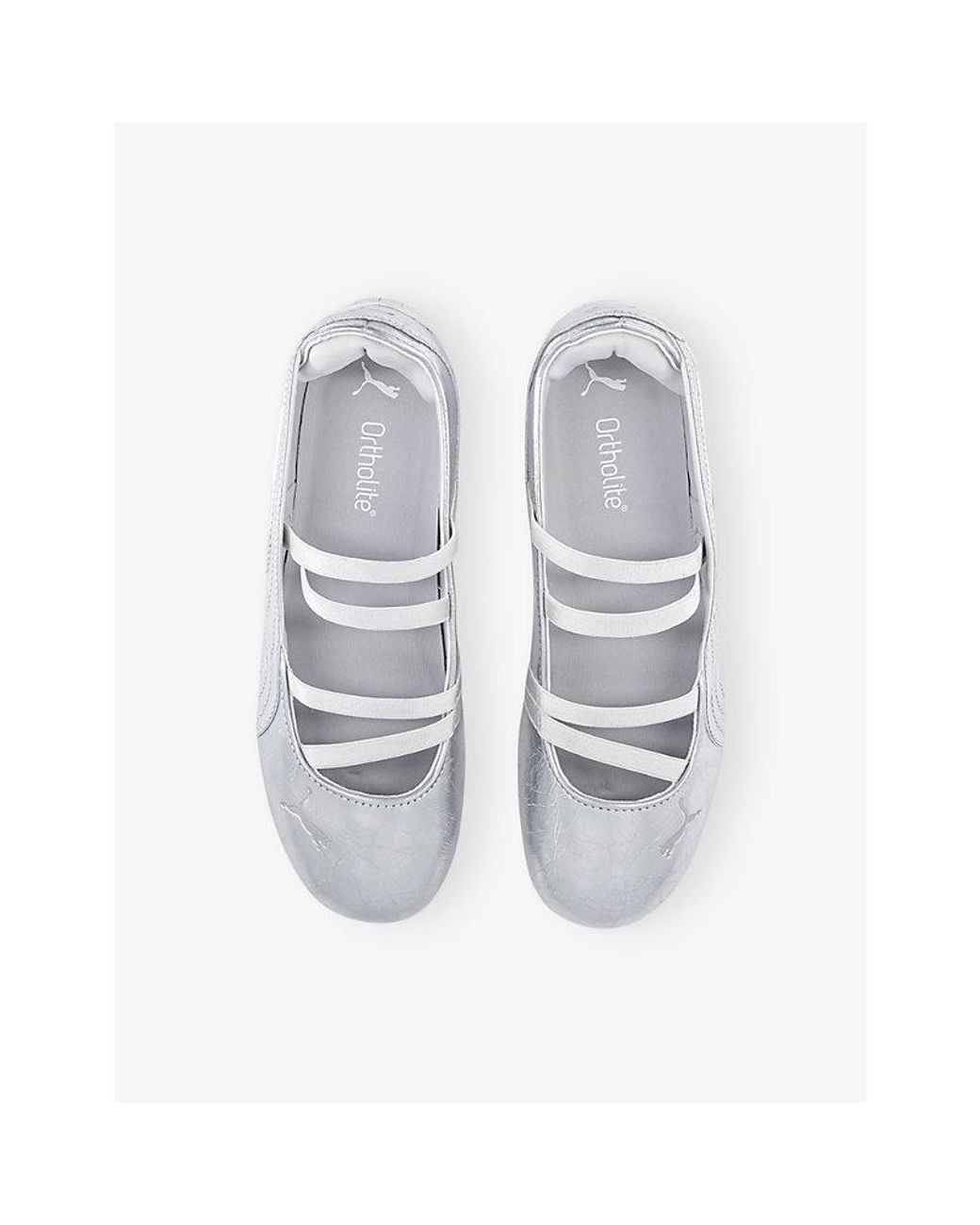 PUMA White Speedcat Leather Ballet Flats