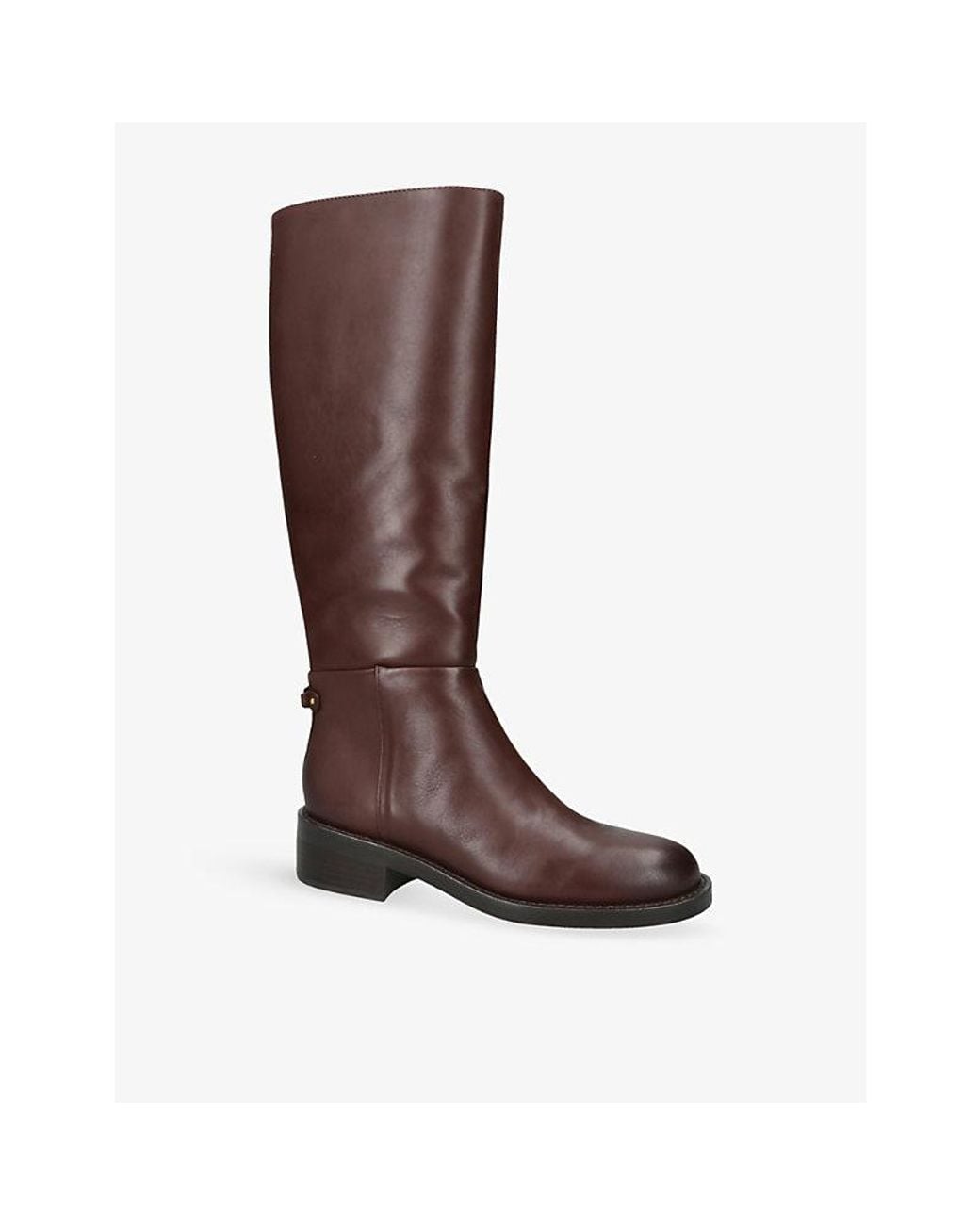 Sam Edelman Brown Milla Flat Leather Knee-High Boots