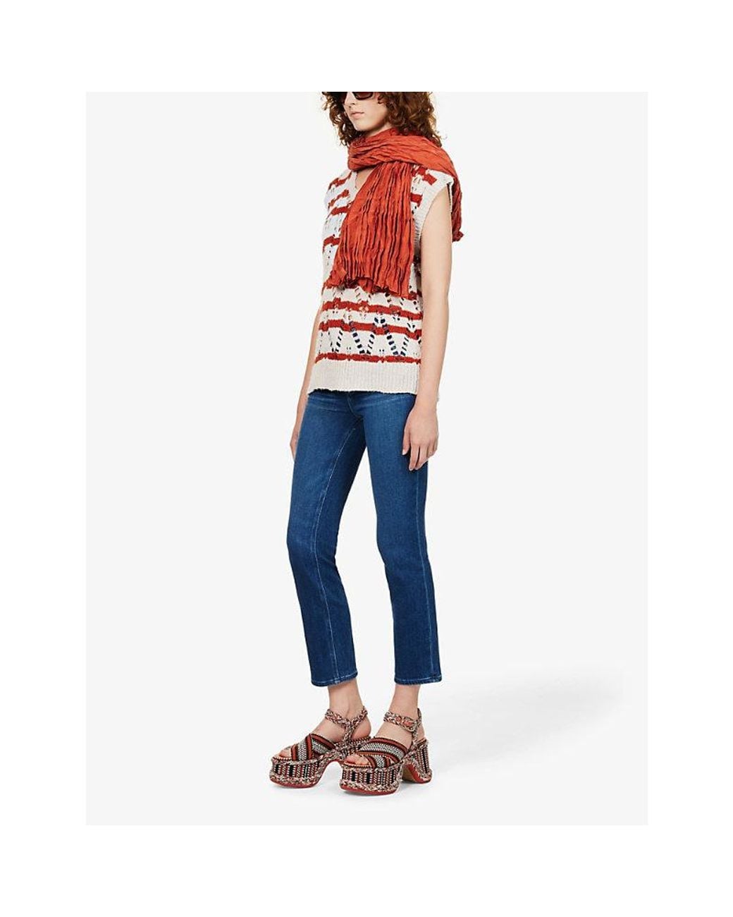 PAIGE Blue Cindy Slim-Leg Denim Jeans