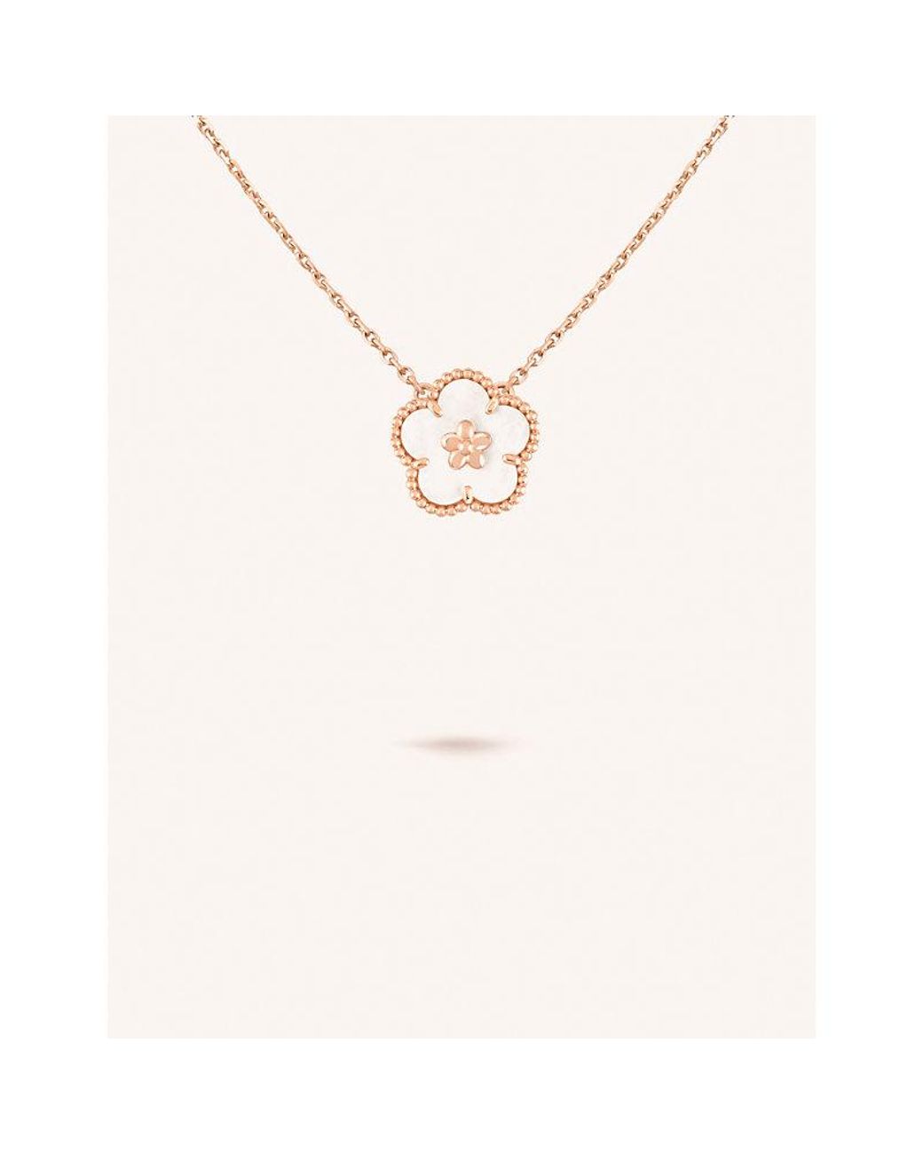 Van Cleef & Arpels Lucky Spring Plum Blossom 18ct Rose-gold And