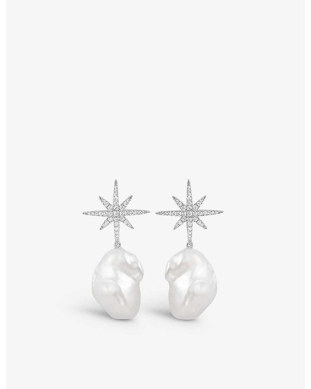 Apm Monaco M t orites Sterling And Freshwater Pearl Earrings in