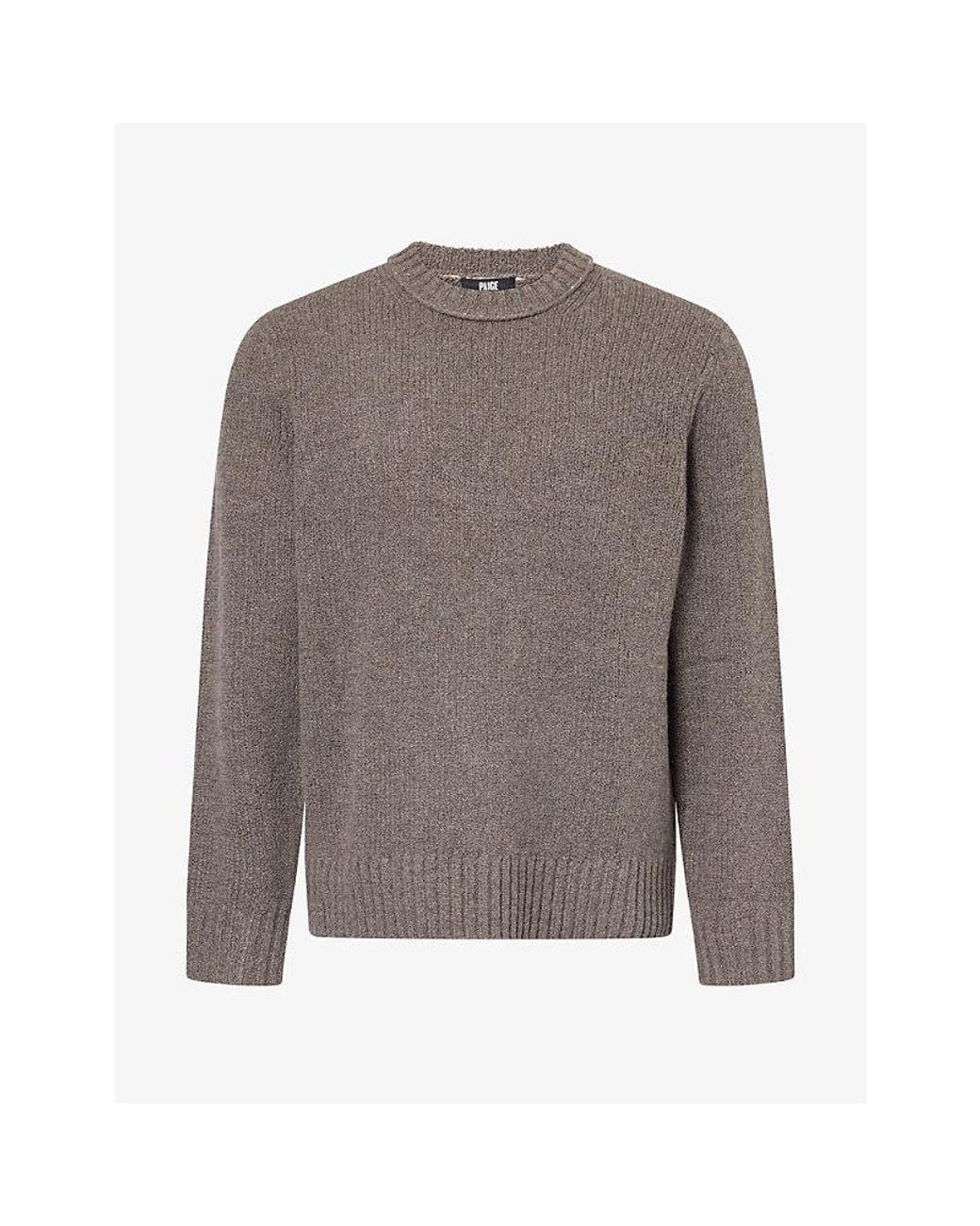 PAIGE Gray Matsuda Crew-Neck Merino-Wool Jumper for men