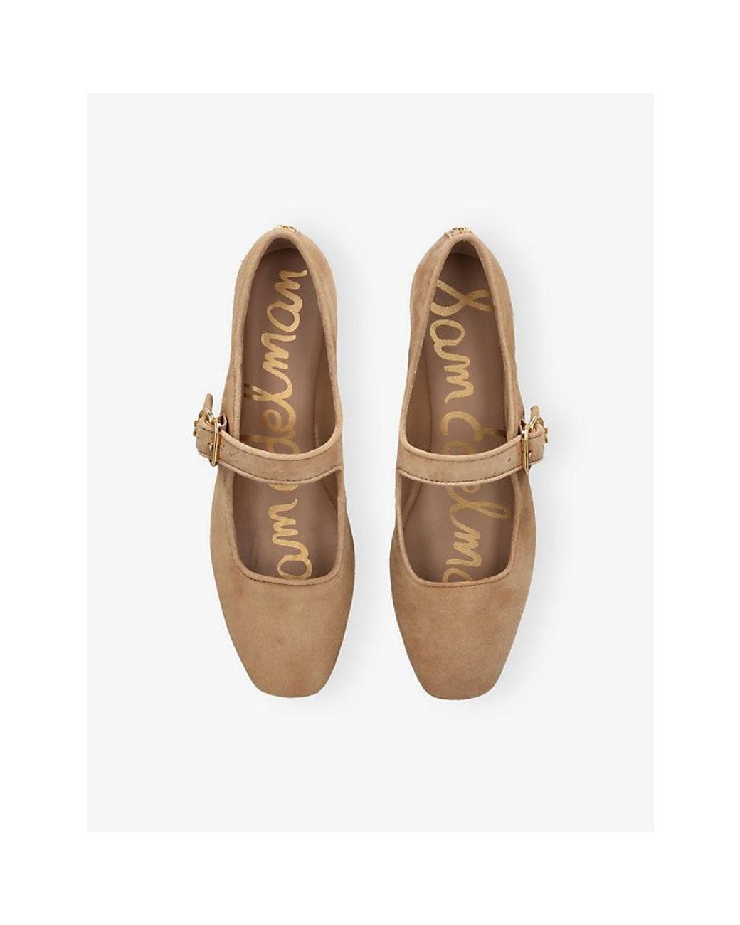 Sam Edelman Natural Michaela Suede Ballet Flats