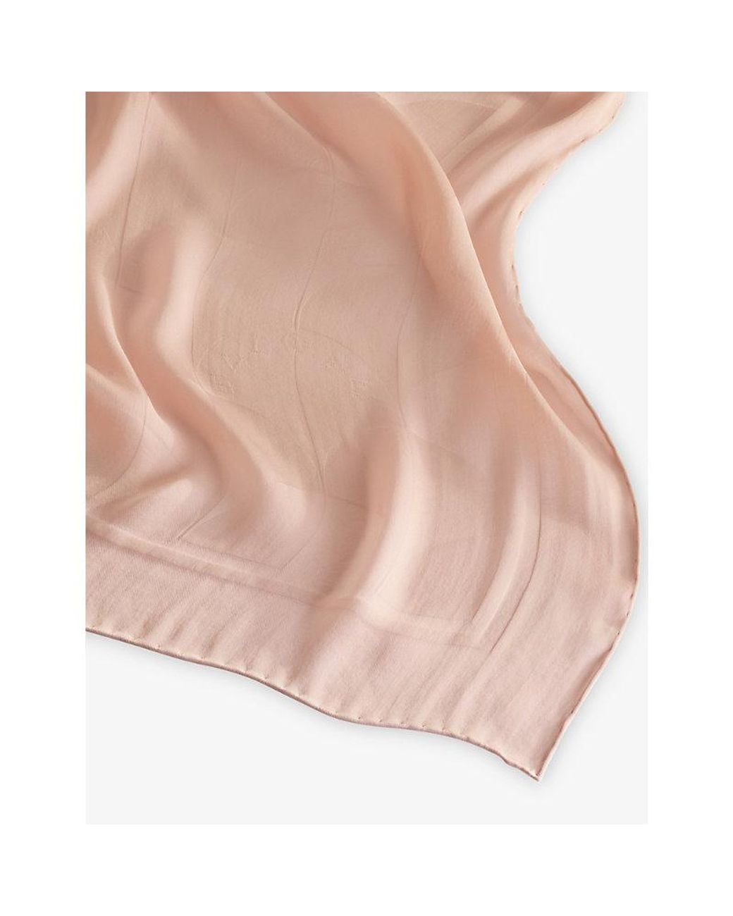 BVLGARI Pink Calla Maxi Square Silk And Wool-Blend Scarf