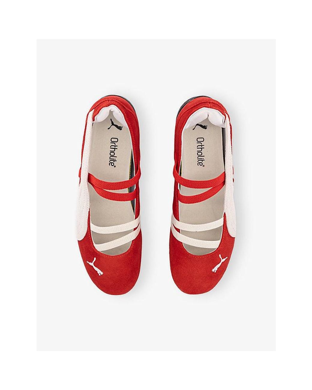 PUMA Red Speedcat Ballet Suede Low-Top Trainers