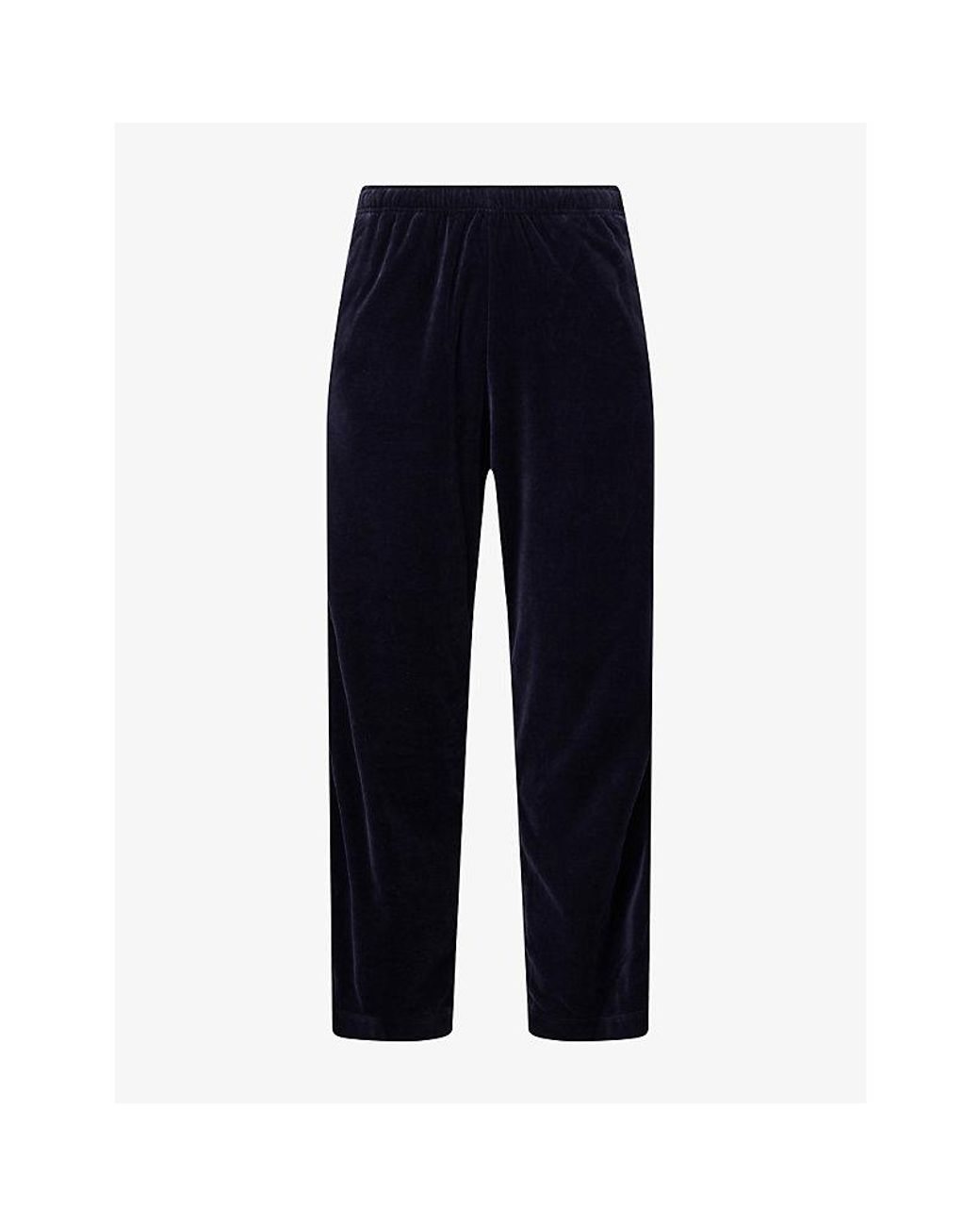 Austin Post Blue Sunset Velour Cotton Jogging Bottoms for men
