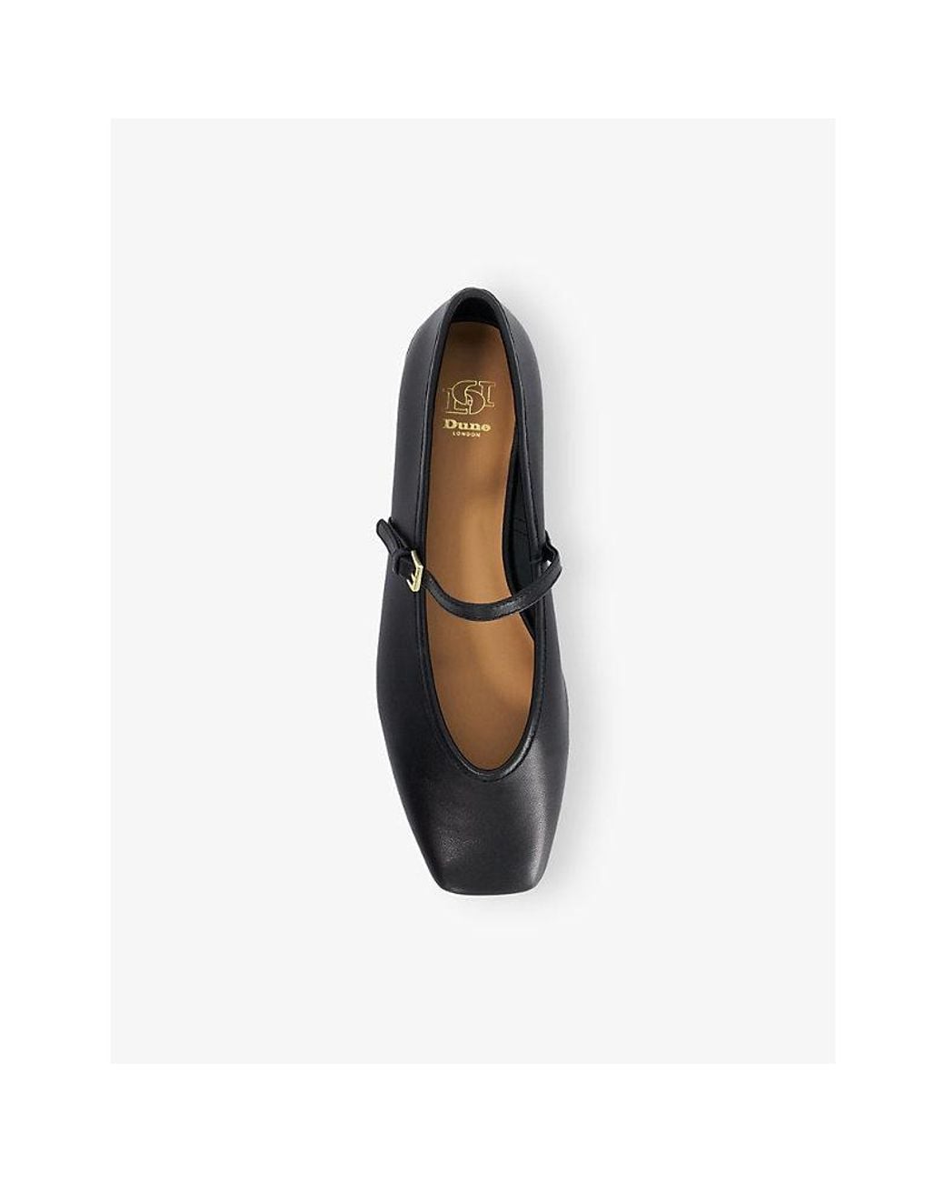 Dune Black Hearthrob Leather Mary Jane Shoes