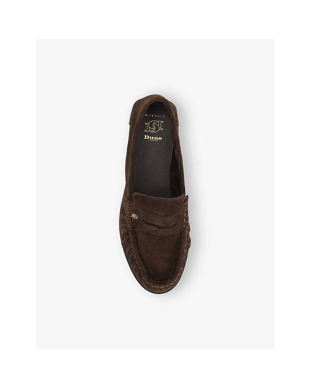 Dune Grisella Wide-Fit Suede Loafers in Brown | Lyst display picture 2