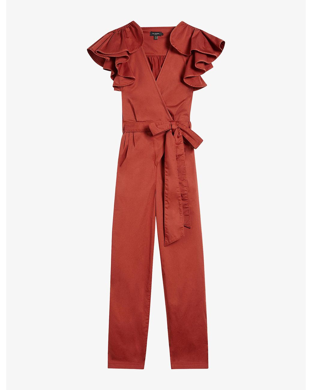 Ted Baker Olivvee Ruffle-Trimmed Crepe Jumpsuit