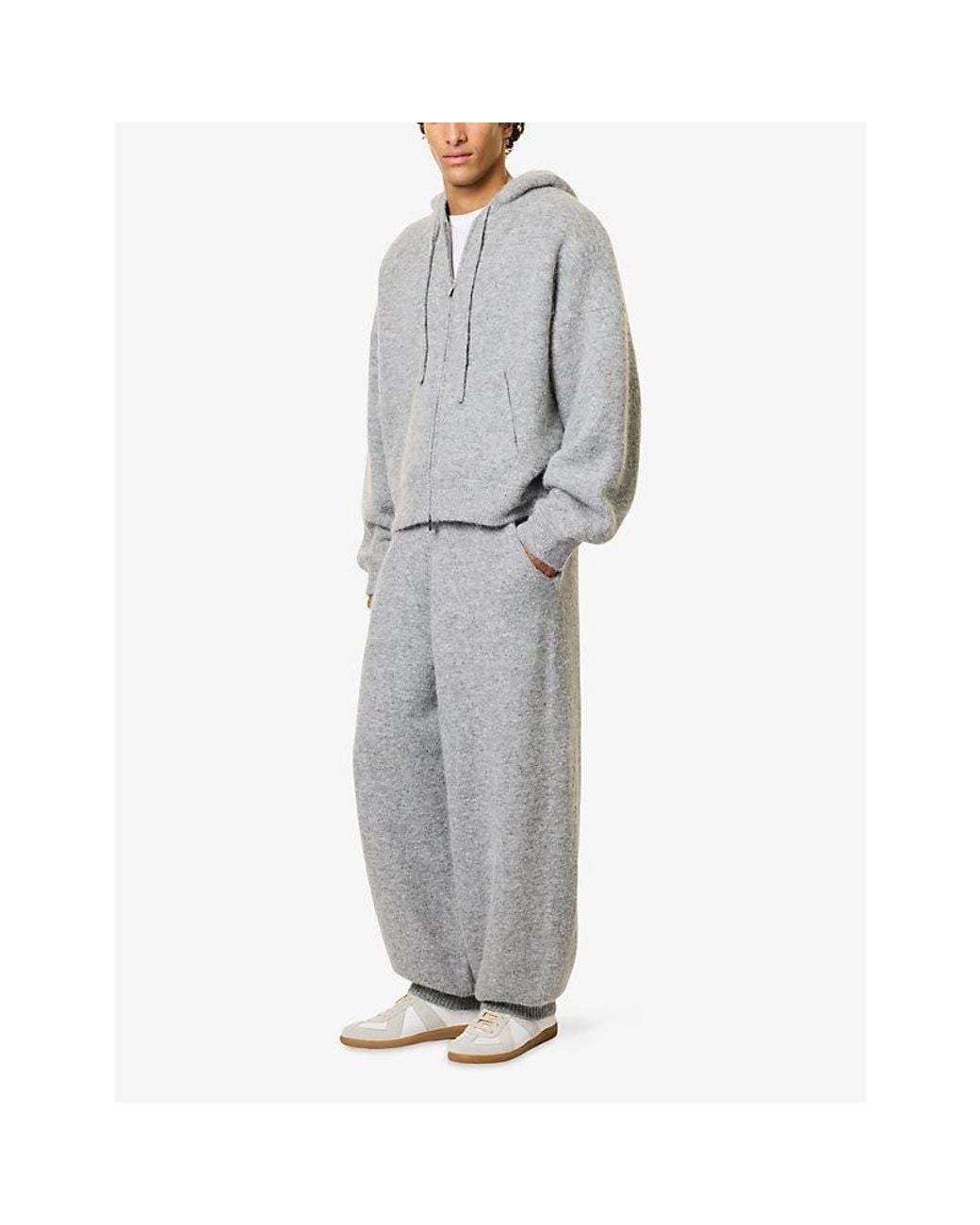 Seventh Gray Alpaca Wool-Blend Knit Cuff Trousers for men