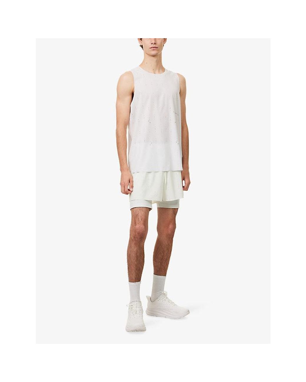 On Shoes White Paf Zero Singlet Stretch-Woven Top for men