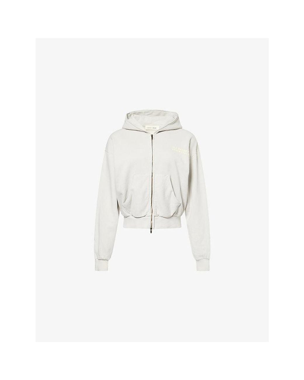 Fear Of God White 90S Full-Zip Cotton-Jersey Hoody
