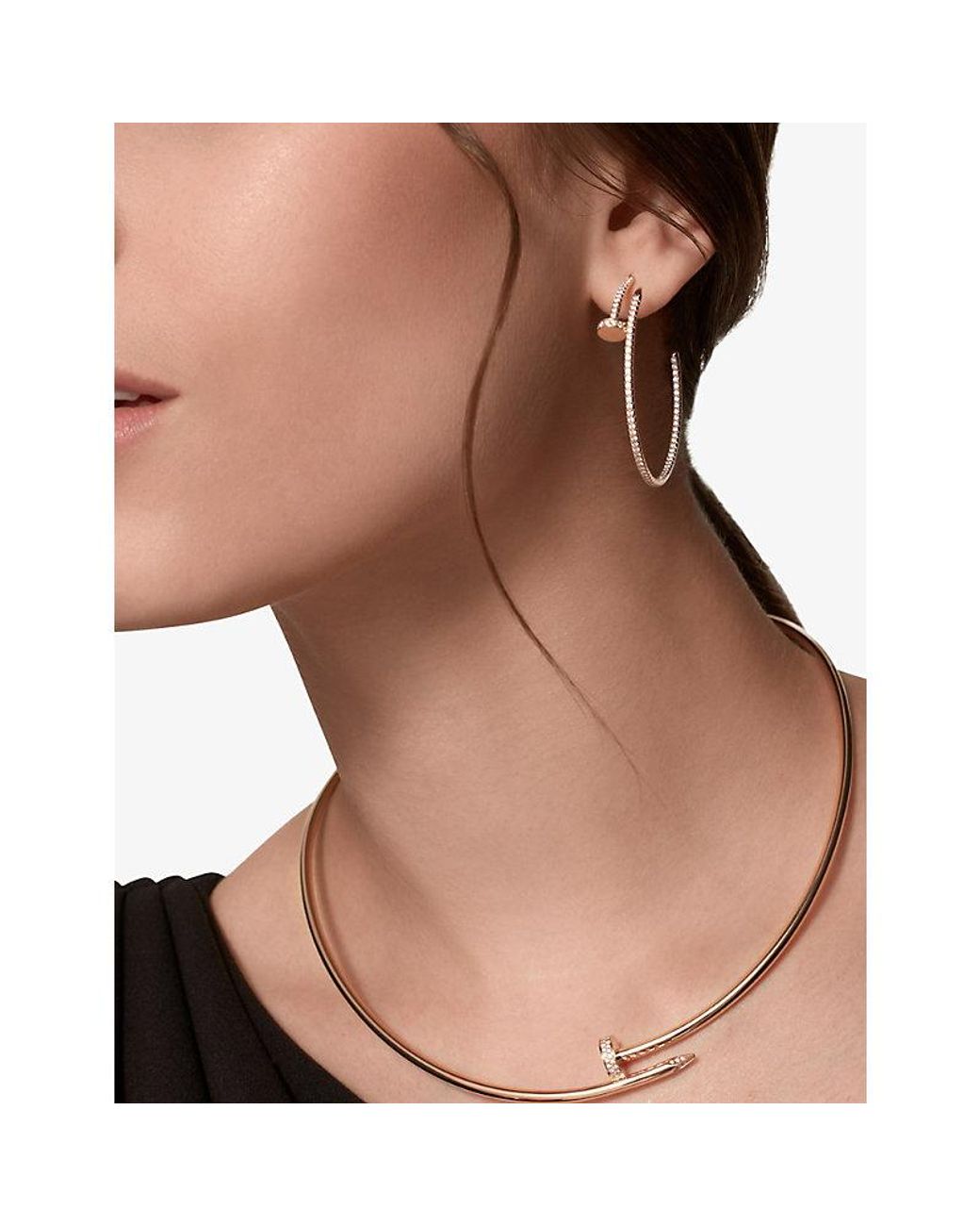 Cartier Natural Juste Un Clou 18Ct Rose- And 1.26Ct Diamond Earrings