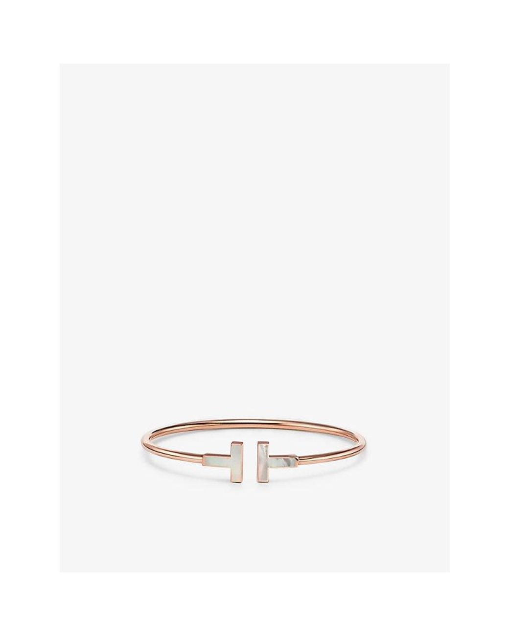 Tiffany & Co White Tiffany T 18Ct Rose- And Mother-Of-Pearl Bracelet