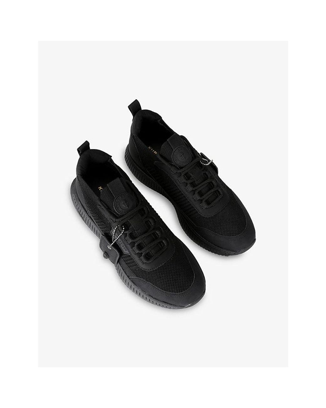 Kurt Geiger Black Manor Woven Trainers for men