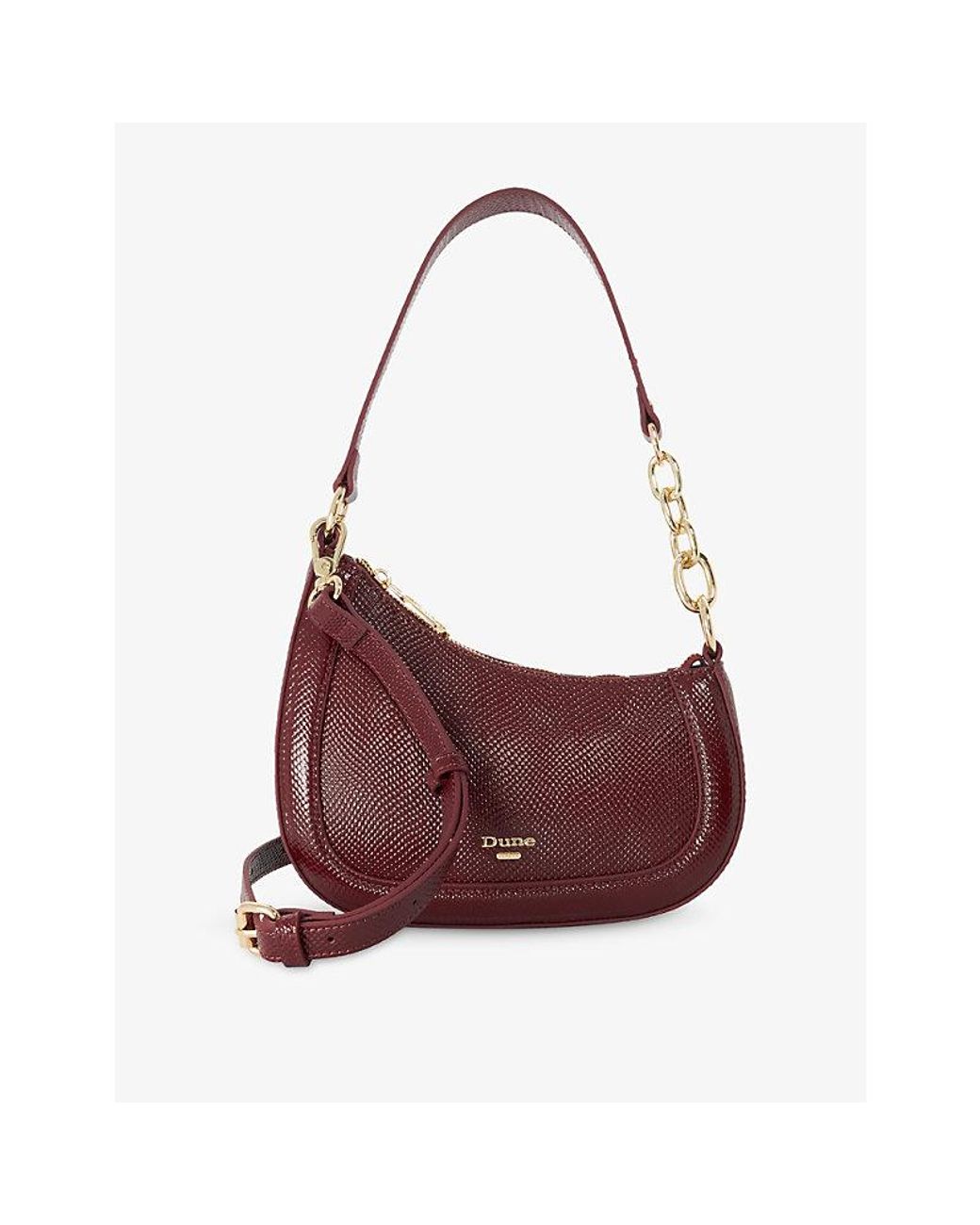 Dune Purple Direction Small Leather Shoulder Bag