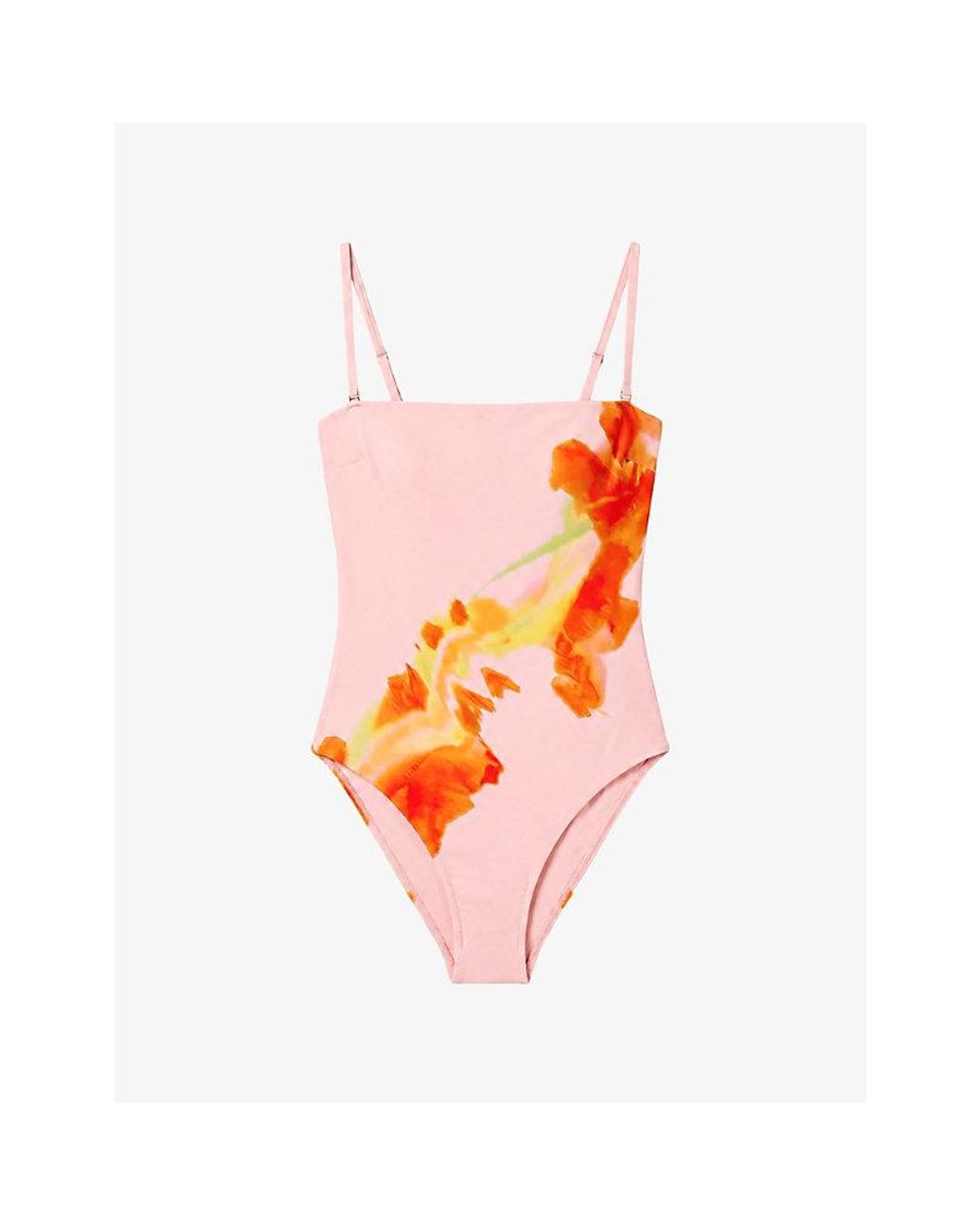 OMNES Red Ibiza Floral-Print Swimsuit