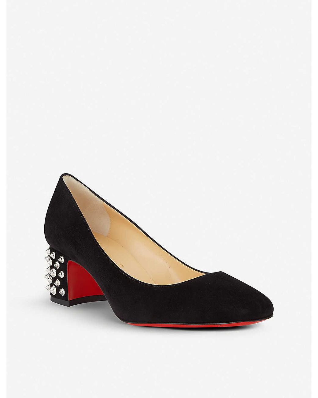 Christian Louboutin Donna Stud Spikes 55 Veau Velours in Black Lyst