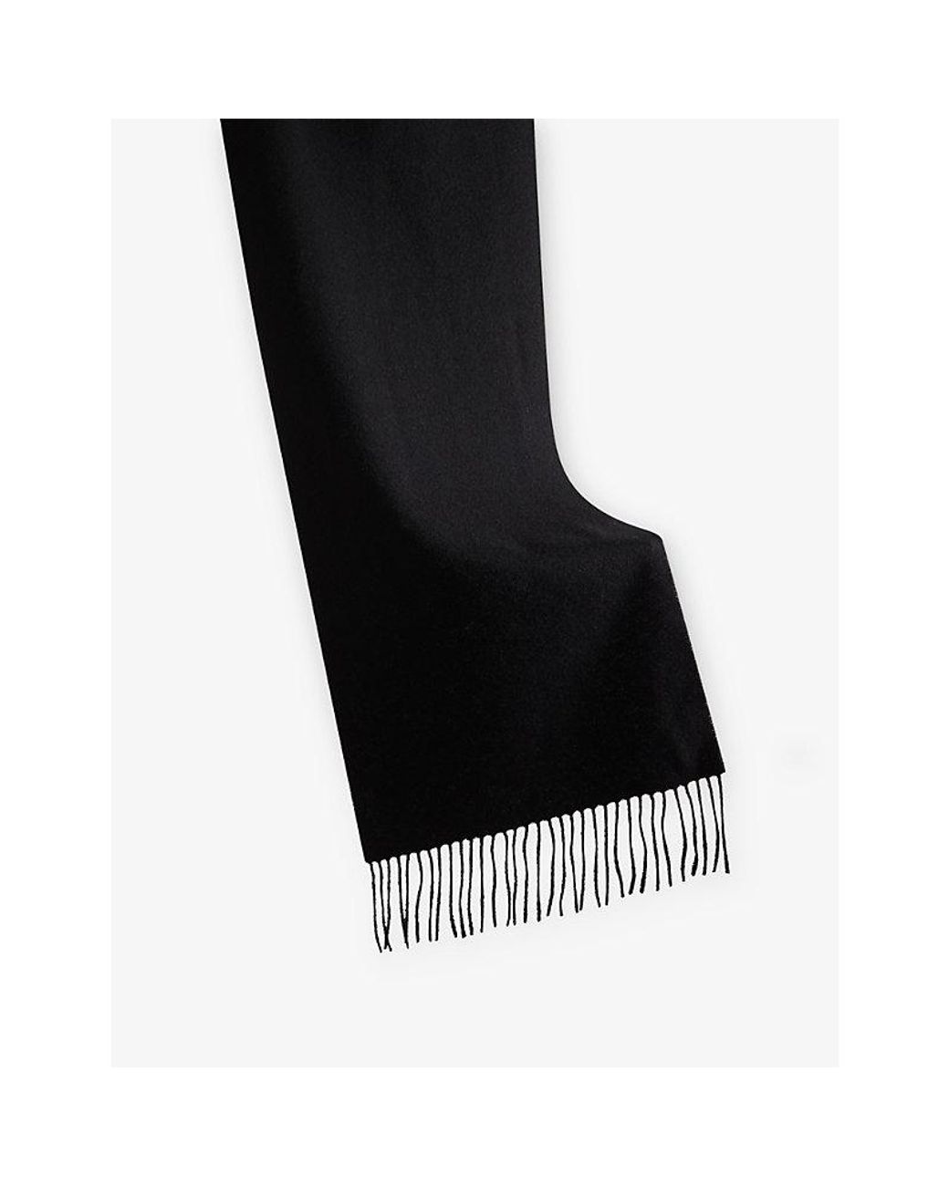 Reiss Black Picton Wool And Cashmere Scarf for men