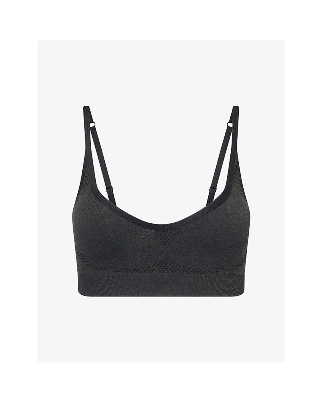 GYMSHARK Black Vital Stretch-Jersey Sports Bra