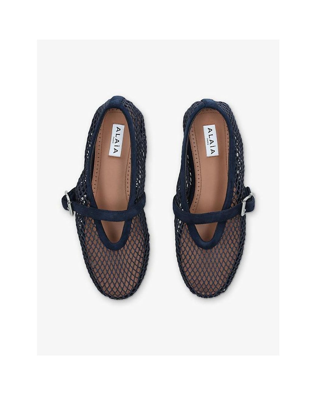 Alaïa Blue Ballerina Mesh Ballet Flats