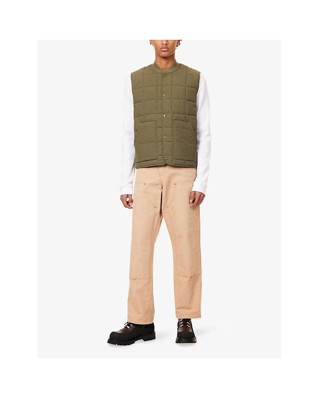 FINISTERRE Green Lapwing Padded Woven Gilet for men