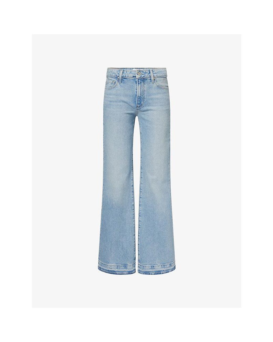 PAIGE Blue Sofia Flared-Leg Denim Jeans