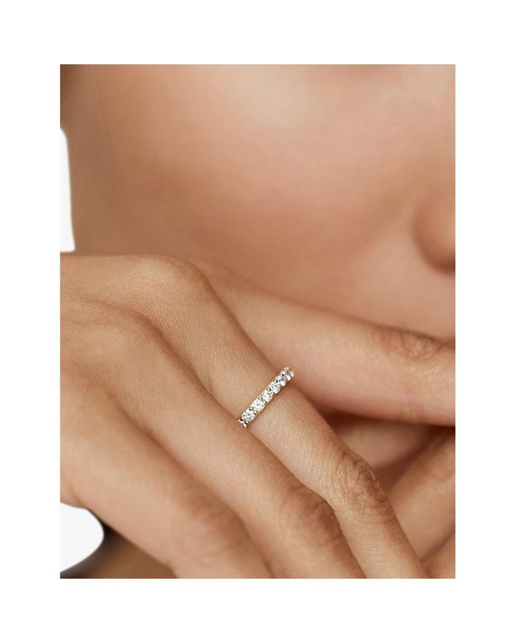 Monica Vinader Metallic Eternity 14Ct- And 0.98Ct Lab-Grown Diamond Ring