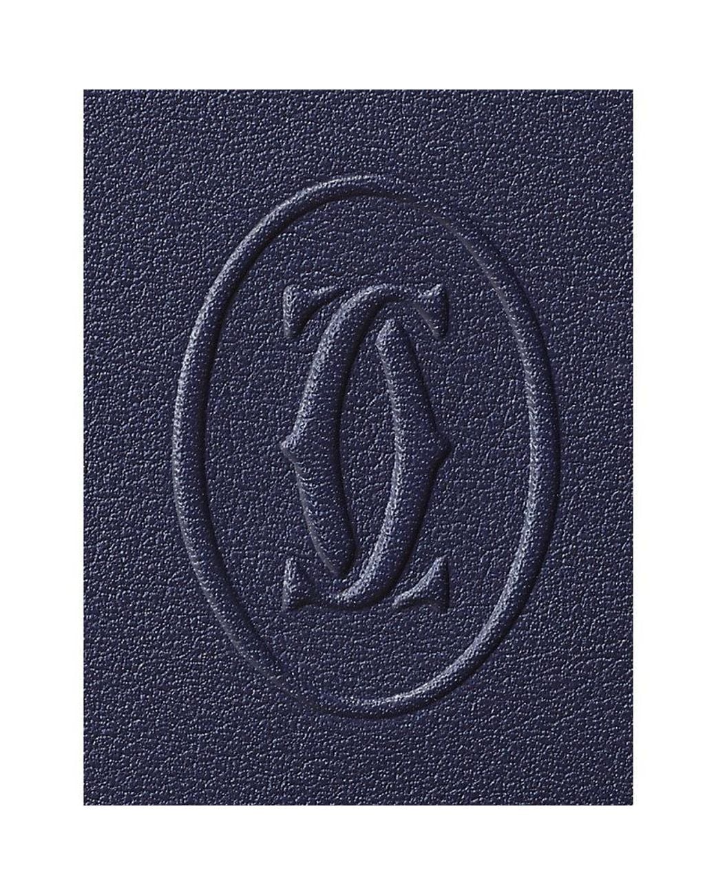 Cartier Blue Must De 4Cc Leather Card Holder