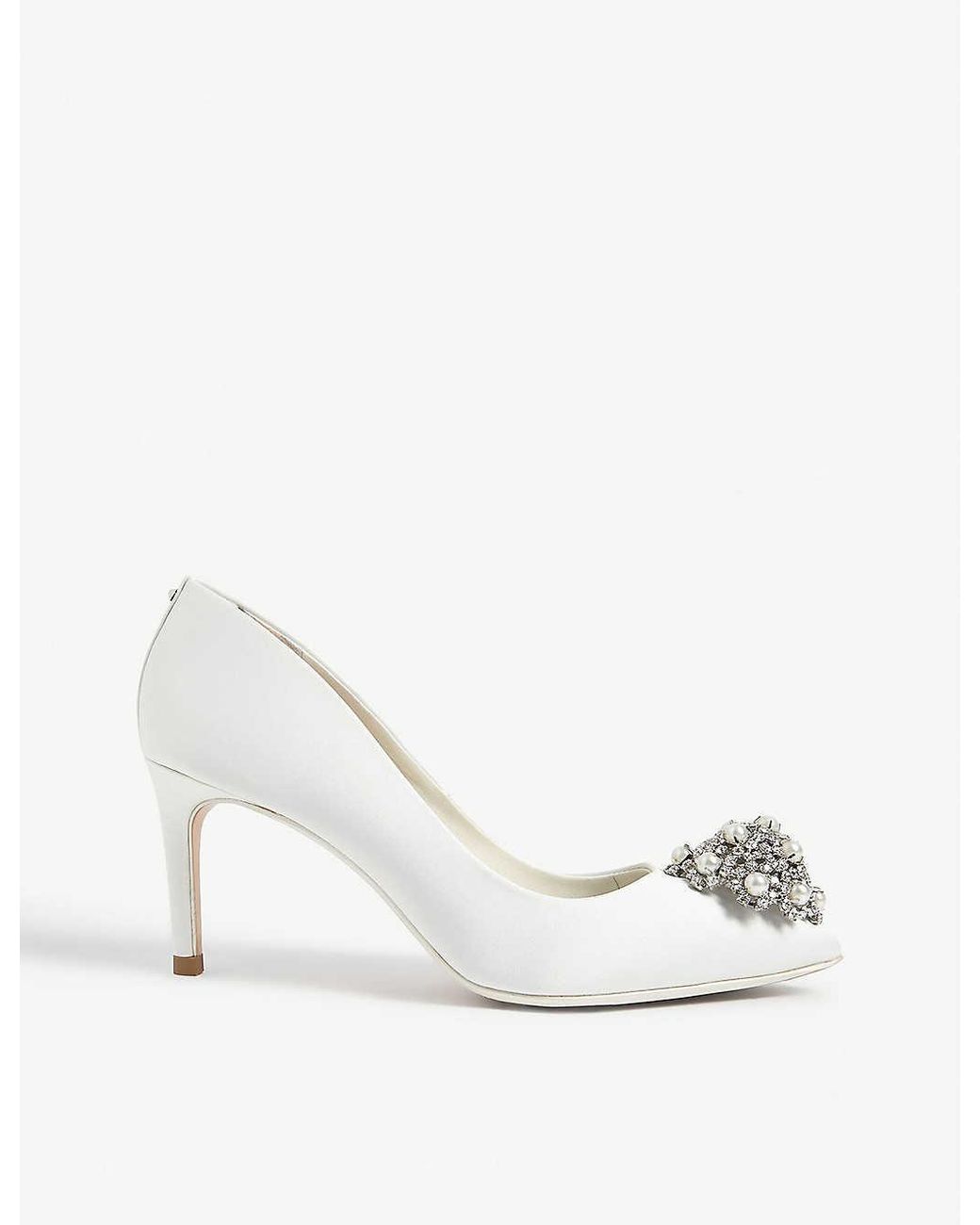 Ted Baker Darlils Brooch Detail Satin Courts Lyst