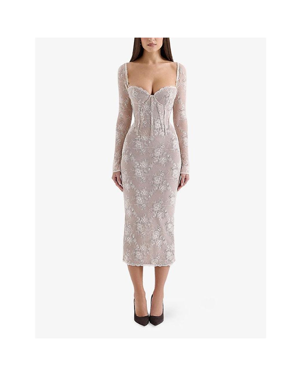 chinese dress ladies House Of CB Analissa Vintage Lace Corset Dress