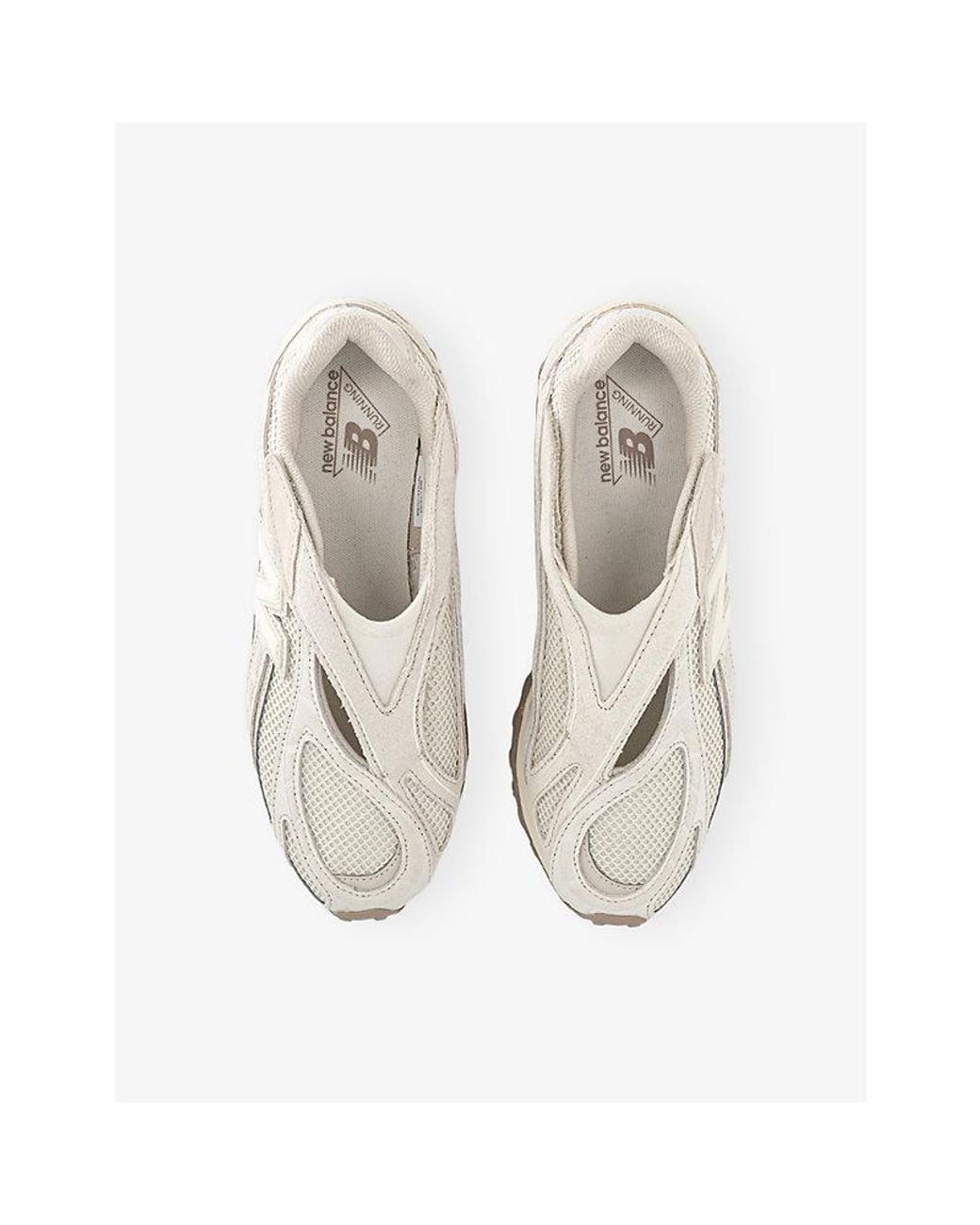 New Balance White 204V Suede And Mesh Trainers