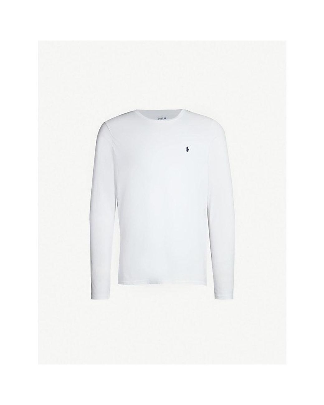 Polo Ralph Lauren Red Crewneck Long-sleeved Cotton-jersey T-shirt for men