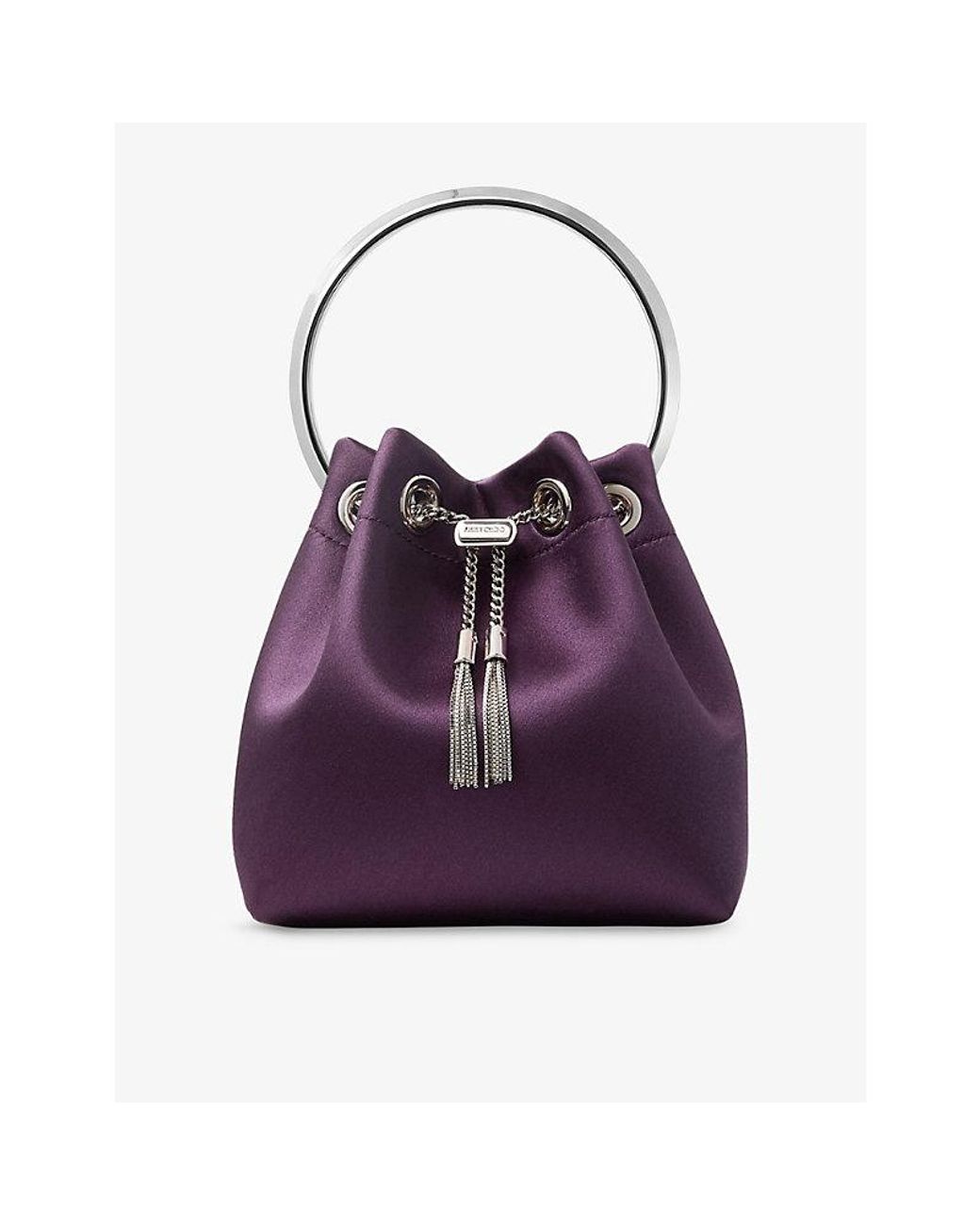 Jimmy Choo Purple Bon Bon Satin Handbag