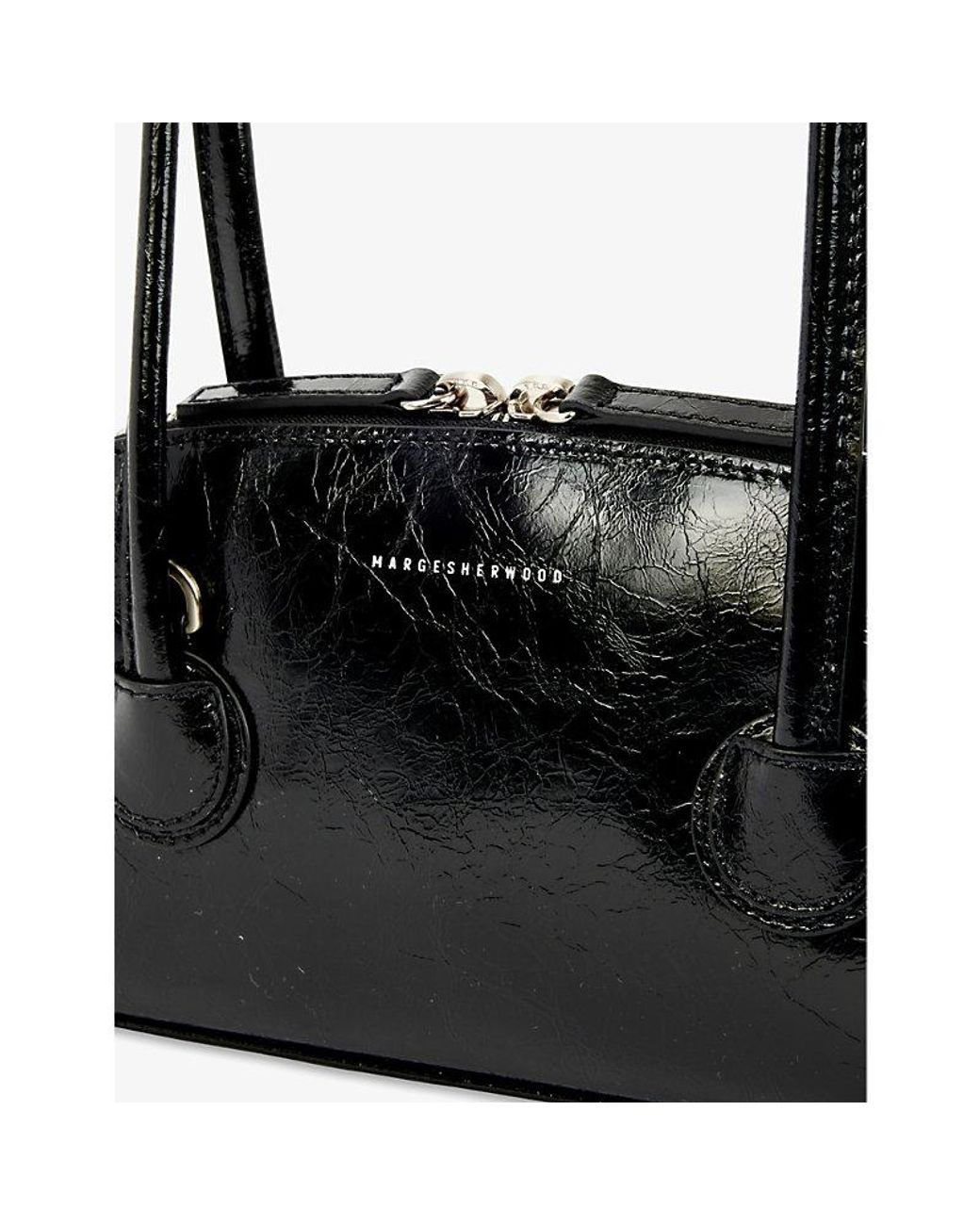 Marge Sherwood Bessette Crinkled Leather Shoulder Bag