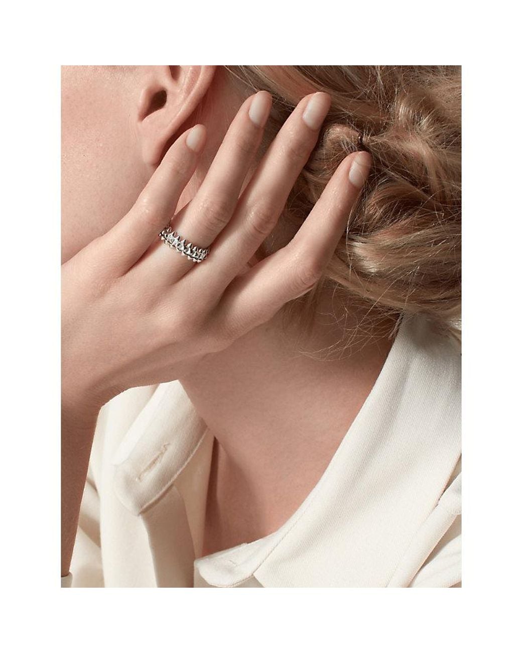 Cartier White Clash De Small Rhodium-Plated 18Ct- Ring
