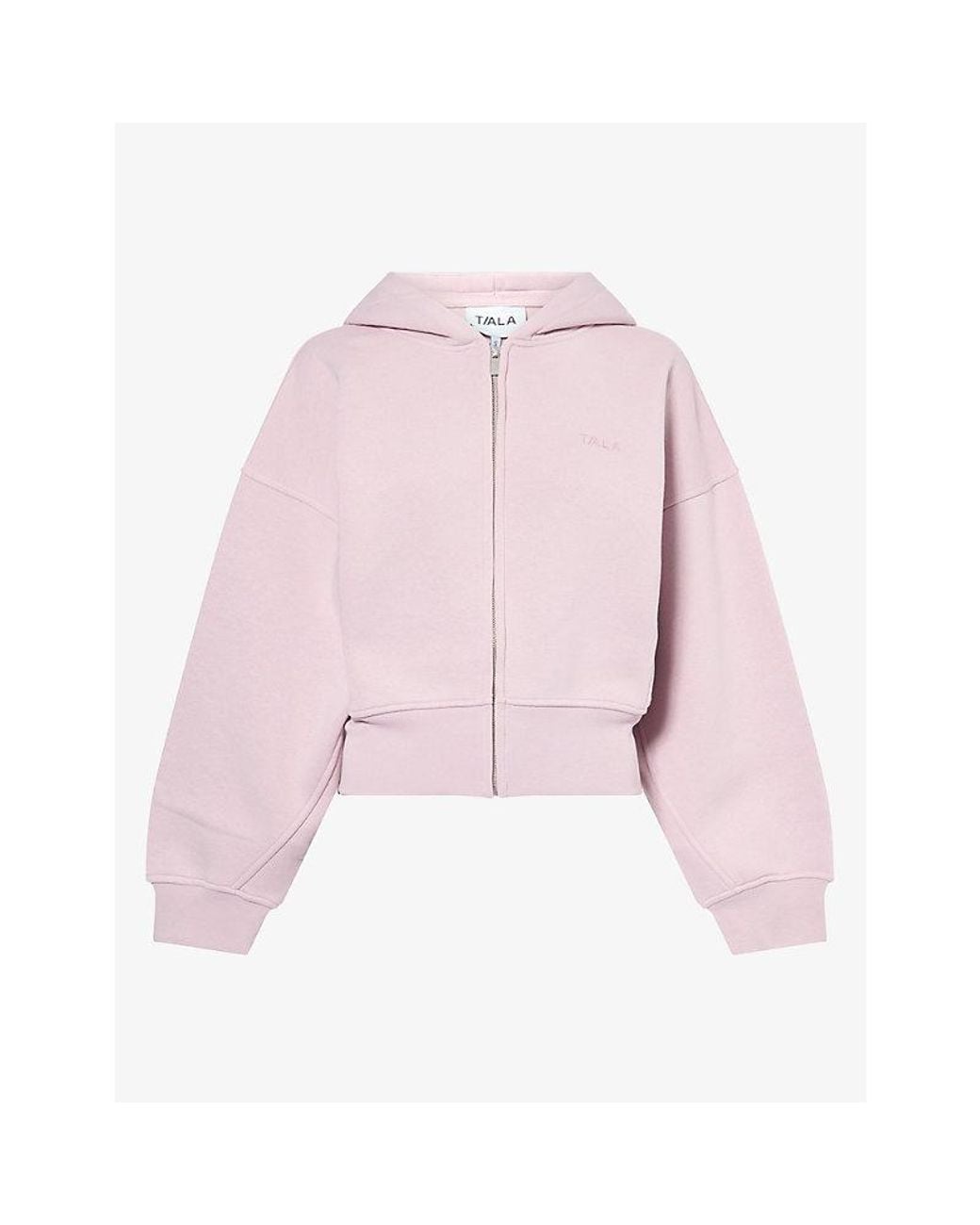 WE Are Tala Pink Cocoon Zipped Cotton-Blend Hoody