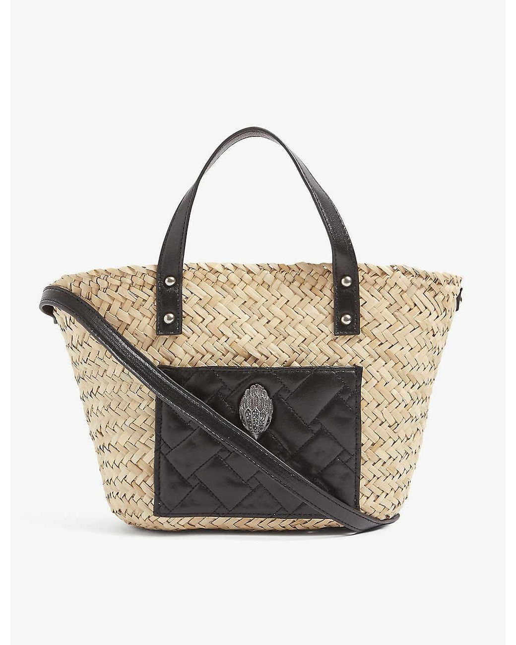 Kurt Geiger Kensington Small Straw Basket Bag Lyst