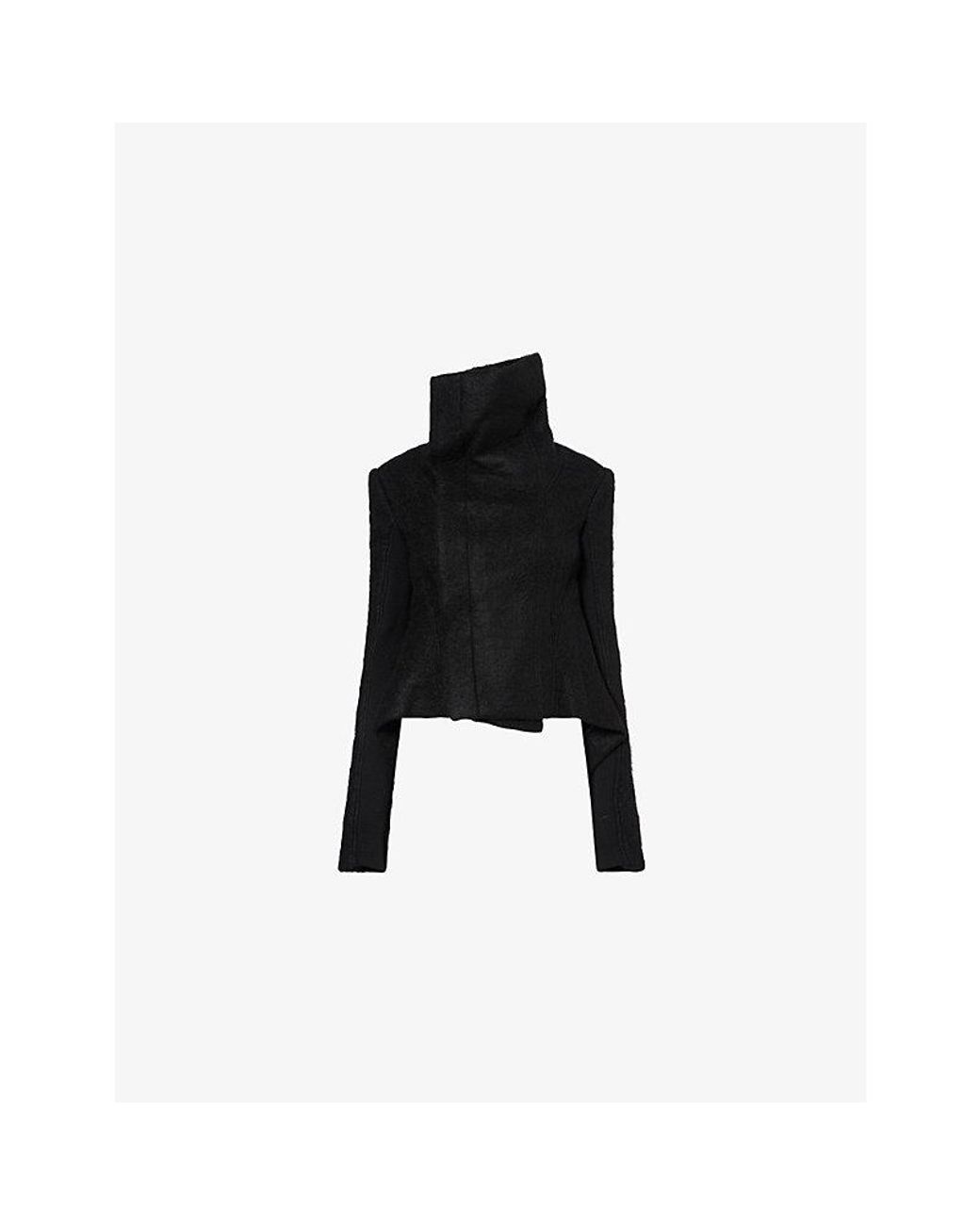 Rick Owens Black Naska Buttoned Wool-Blend Jacket
