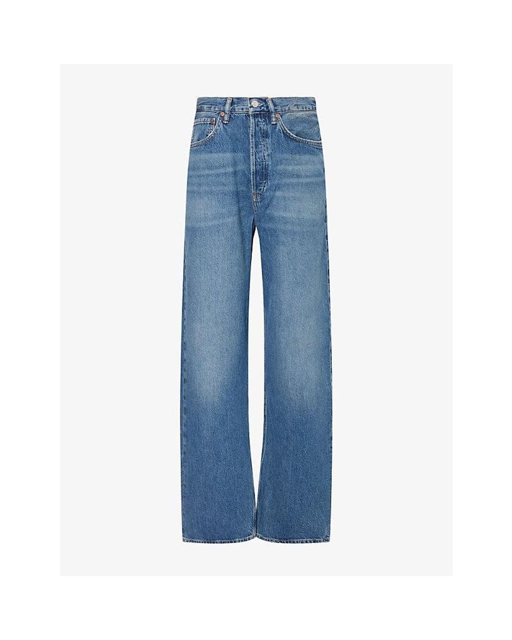 Agolde Blue Vintage Loose Straight-Leg Denim Jeans