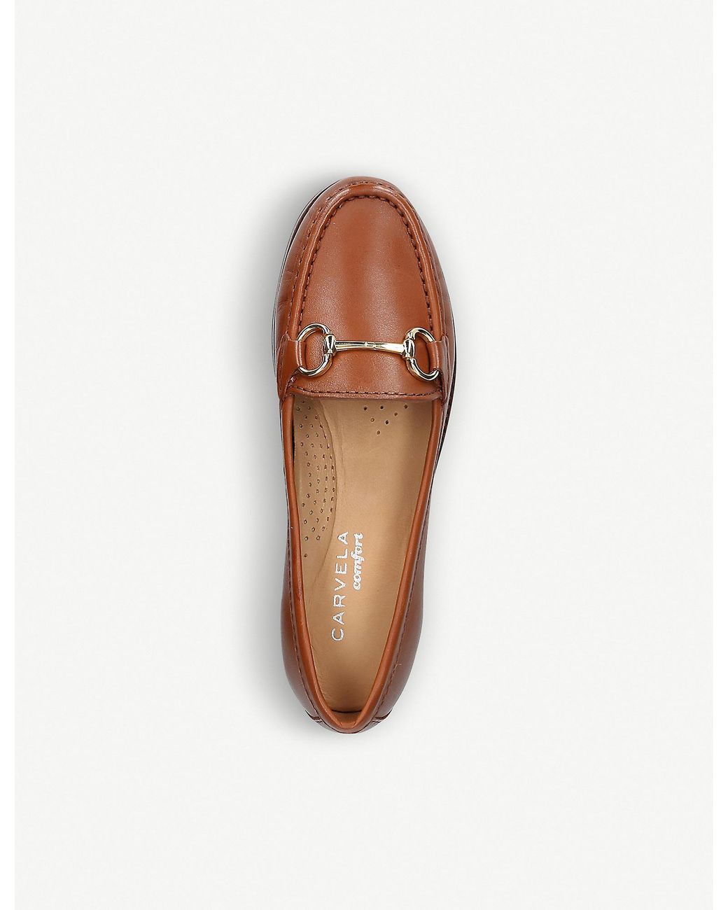 Carvela Kurt Geiger Tan Click 2 Leather Loafers in Brown | Lyst