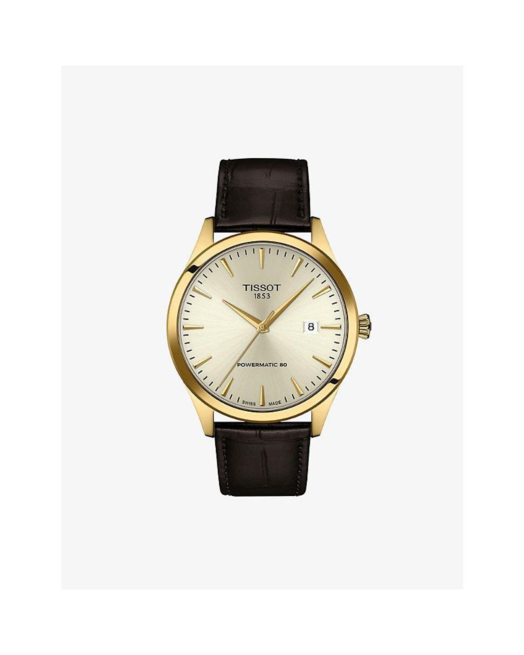 Tissot Metallic Classic Dream Stainless-Steel And Leather Automatic Watch 40Mm for men