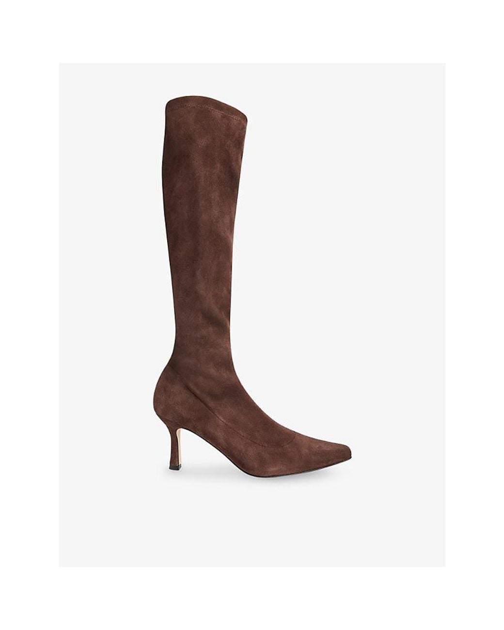Whistles Brown Hera Stretch-Suede Boot