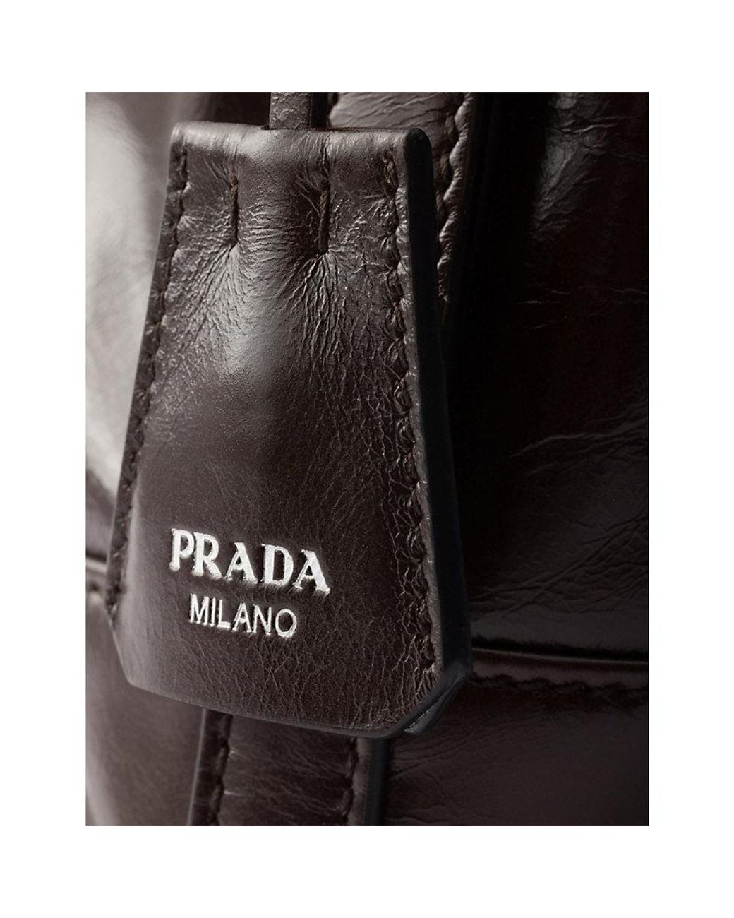 Prada Black Aimèe Large Leather Shoulder Bag