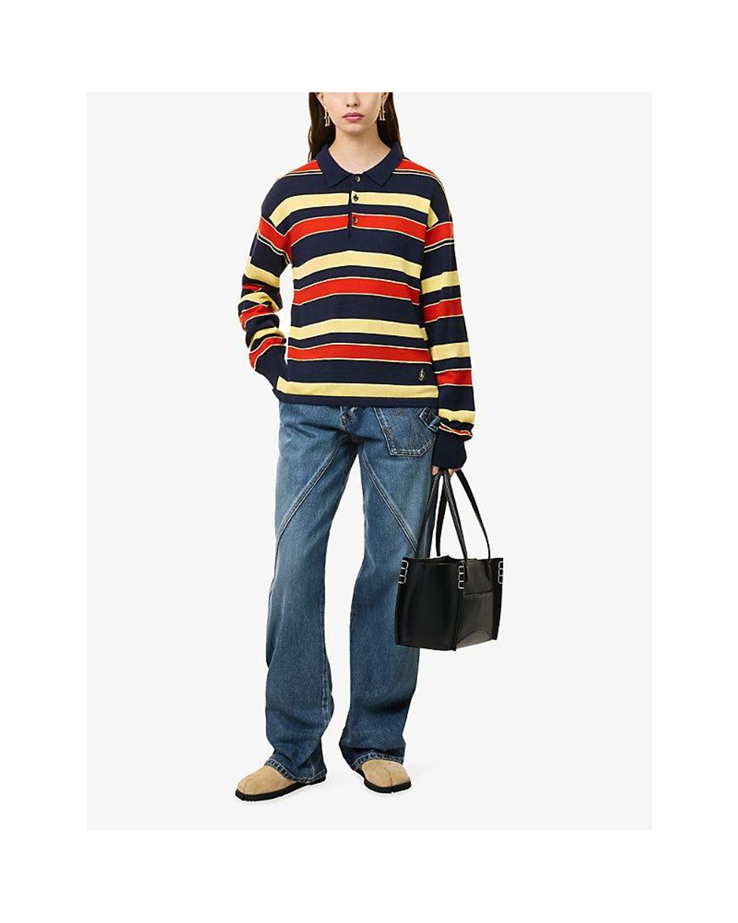 J.W. Anderson Blue Twisted Workwear Cotton Denim Jeans